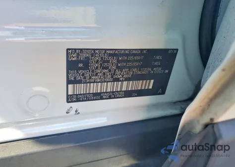 2019 Toyota Rav4 Le из США, поврежденный, VIN 2T3H1RFV8KC019600